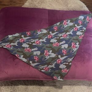 Mystic Camouflage and Pink Floral Scarf